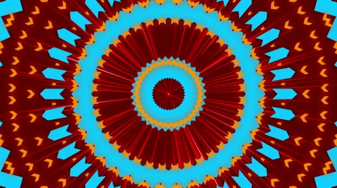Red abstract background, kaleidoscope light, loop Stock Footage 58948193