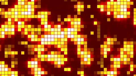 Red abstract background, motion gold squares, loop Stock Footage 55490397
