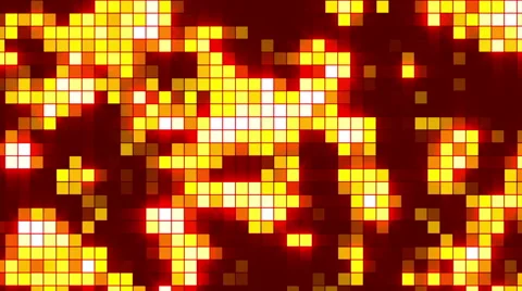 Red abstract background, motion gold squares, loop Stock Footage 55490611