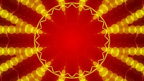 Red abstract background, motion gold light and particles, loop Video stock 81901759