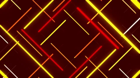 Red abstract background, moving lines and shapes, loop Stock Footage