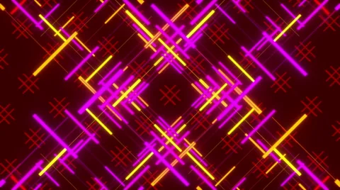 Red abstract background, moving lines and shapes, loop Stock Footage