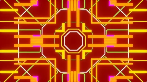 Red abstract background, moving lines, loop Stock Footage 71500448