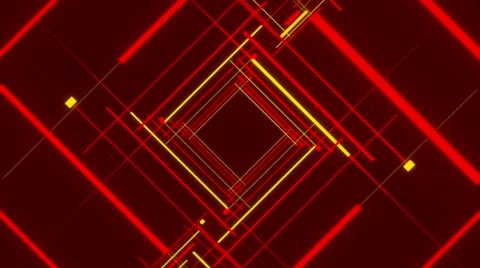 Red abstract background, moving red and gold line, loop Stock Footage 61313344