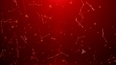 Red abstract background with plexus and triangles Stock Illustration