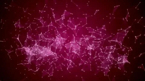 Red abstract background with plexus for presentations Stock Illustration