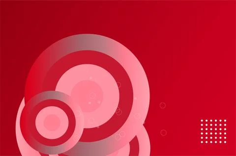 Red abstract background. Red texture background with circles shapes pattern Stock Illustration