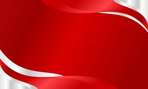 Red Abstract Background with Silver Wave Borders for Modern Business Presen.. Stock Illustration