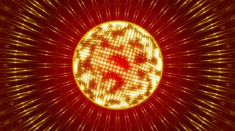 Red abstract background, sphere and ray, loop Stock Footage 59922146
