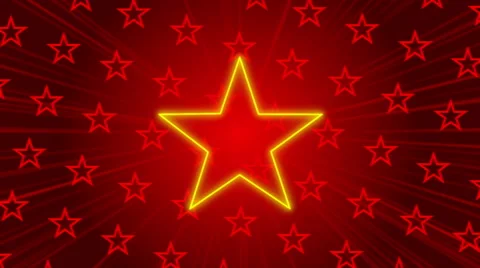 Red abstract background, stars, loop Stock Footage 60615119