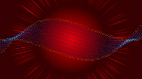 Red abstract background, stars, loop Stock Footage 60615192