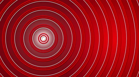 Red abstract background, wave circles, loop Stock Footage 54657235