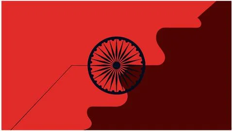Red abstract background with wheel design vector graphic for modern presentation Stock Illustration