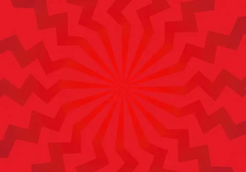 Red abstract background with zigzag pattern and radiating lines Stock Illustration