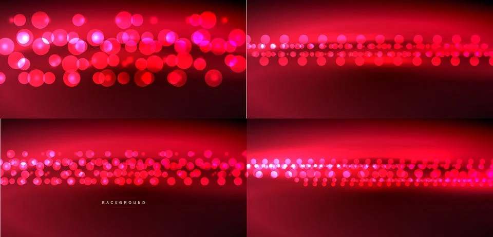 Red abstract backgrounds. Bubbles, sparkles create dynamic visual effects. Da Stock Illustration