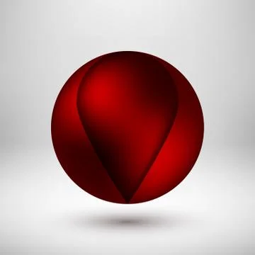 Red Abstract Bubble Badge Stock Illustration