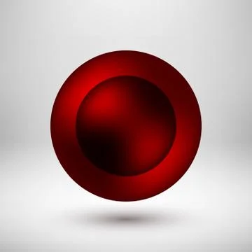 Red Abstract Bubble Badge Stock Illustration