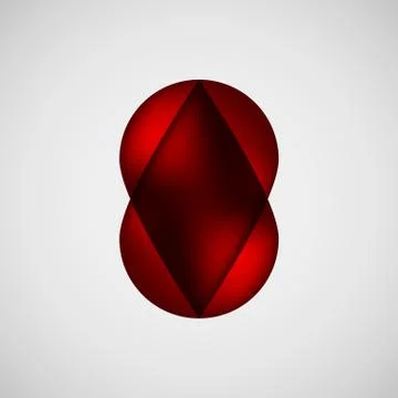 Red Abstract Bubble Badge Stock Illustration