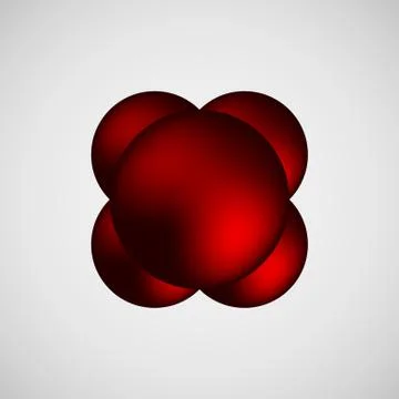 Red Abstract Bubble Badge Stock Illustration