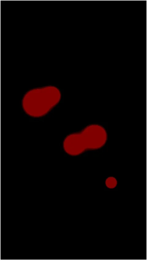 Red abstract cells or liquid droplets moving on black background Stock Footage 346759283