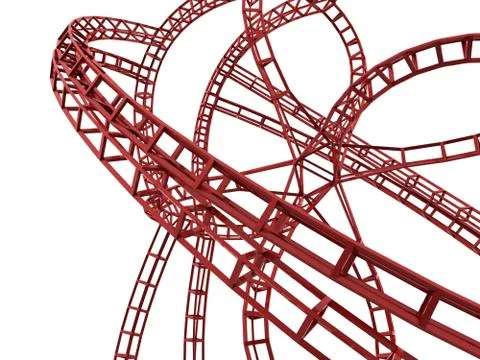 Red abstract construction concept Stock Illustration