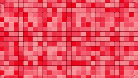 Red Abstract Cube Burst Creating Soft Circular Center Void. Looped 3D rendering Stock Footage 324617871