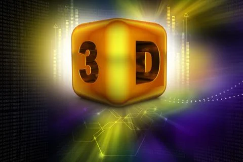 Red abstract cubes Stock Illustration