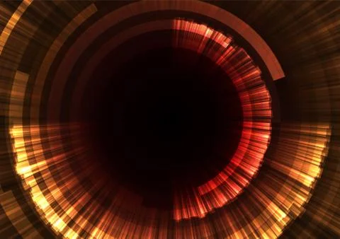 Red abstract digital shell grow layer in dark background Stock Illustration