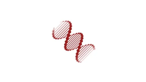 Red Abstract DNA Helix Rotating on White Background 스톡 동영상 341776780