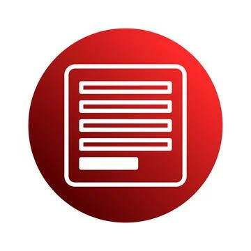 Red abstract document icon representing information data application and in.. Stock Illustration