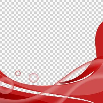 Red abstract dynamic wave decoration element isolated イラスト素材