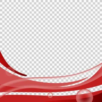 Red abstract dynamic wave decoration element design イラスト素材