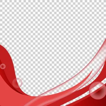 Red abstract dynamic wave decoration element background Stock Illustration