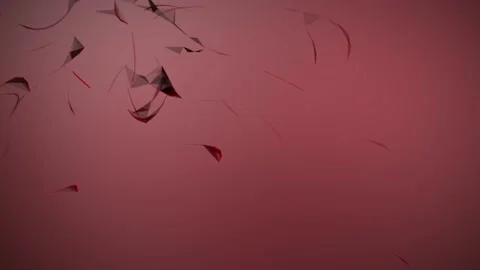 A Red abstract feathers floating in top left background Stock Footage 155300492