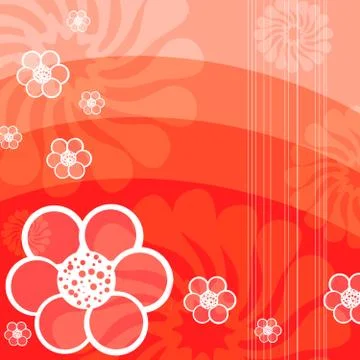Red abstract flora background Stock Illustration