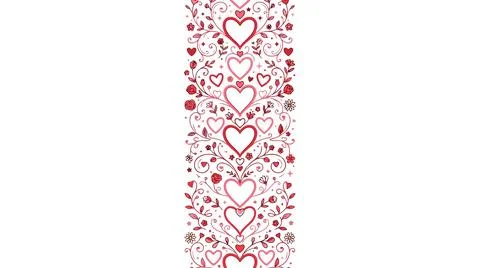 Red abstract floral pattern seamless texture イラスト素材