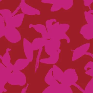 Red Abstract Floral Seamless Pattern Design Illustrazione stock