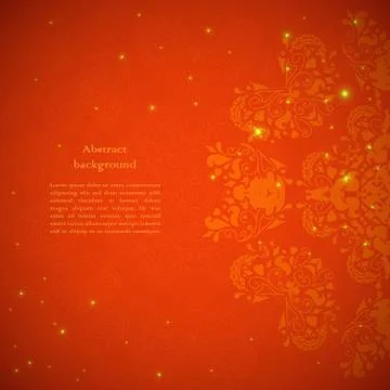 Red abstract flower background Stock-Illustration