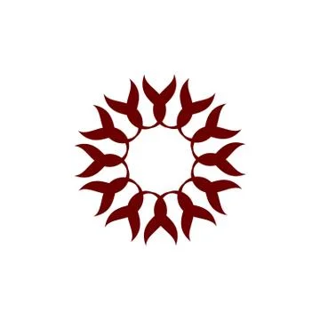 Red Abstract Flower Logo Template Illustration Design. EPS 10. Stock Illustration