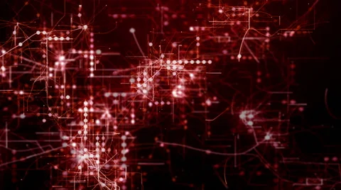Red abstract futuristic technology background Video stock 60941759
