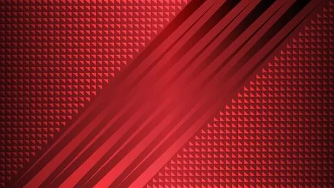 Red Abstract Geometric Background with Triangles and Gradient Lines Overlays Stock Illustration