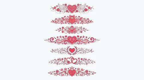 Red abstract geometric pattern with ellipses イラスト素材