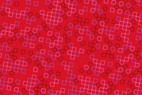 Red abstract geometric pattern with squares and lines Stock Photos