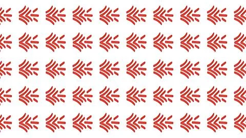 Red Abstract Geometric Seamless Pattern with Stylized Tribal Arrow Motifs o.. Stock Illustration