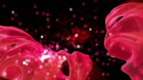 Red Abstract Germs Stock Footage 71393646