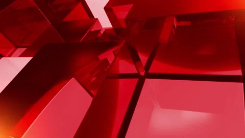 Red Abstract glass Square Pattern, Container Shape, Background Loop. Stock Footage 282695847