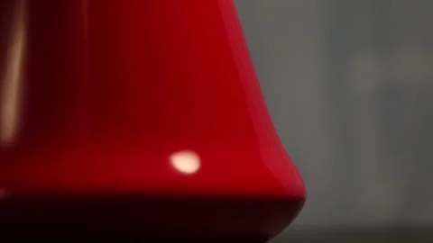 Red abstract glossy tableware Stock Footage 163553190