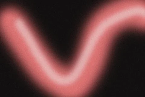 Red Abstract Grainy Gradient Background With Wavy Light Trail Stock Illustration