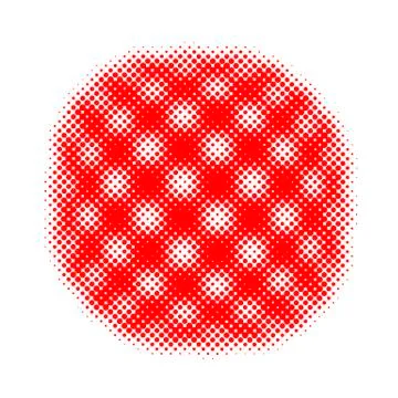 Red abstract halftone circle. Vector illustration Stock Illustration