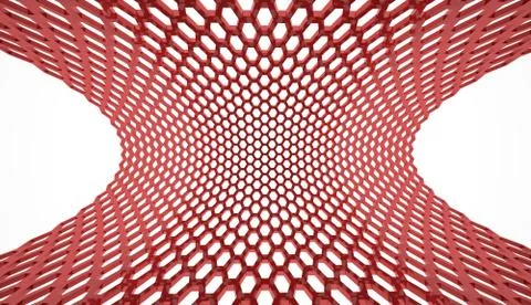 Red abstract hexagonal background Stock Illustration